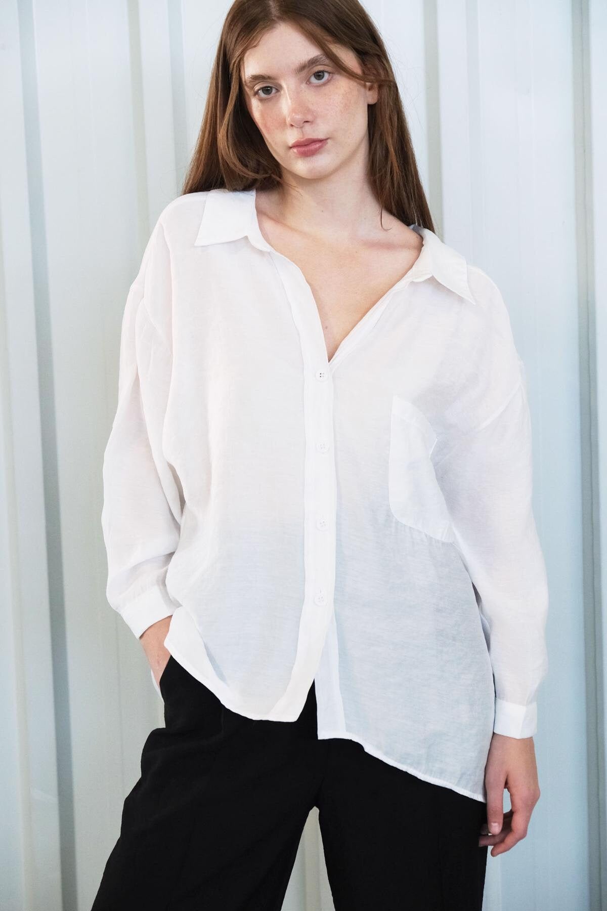 White_Oversize-Shirt-With-Pocket-Detail-addax