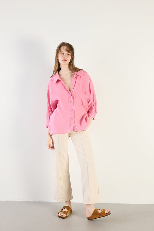 Pink_Oversize-Shirt-With-Pocket-Detail-addax