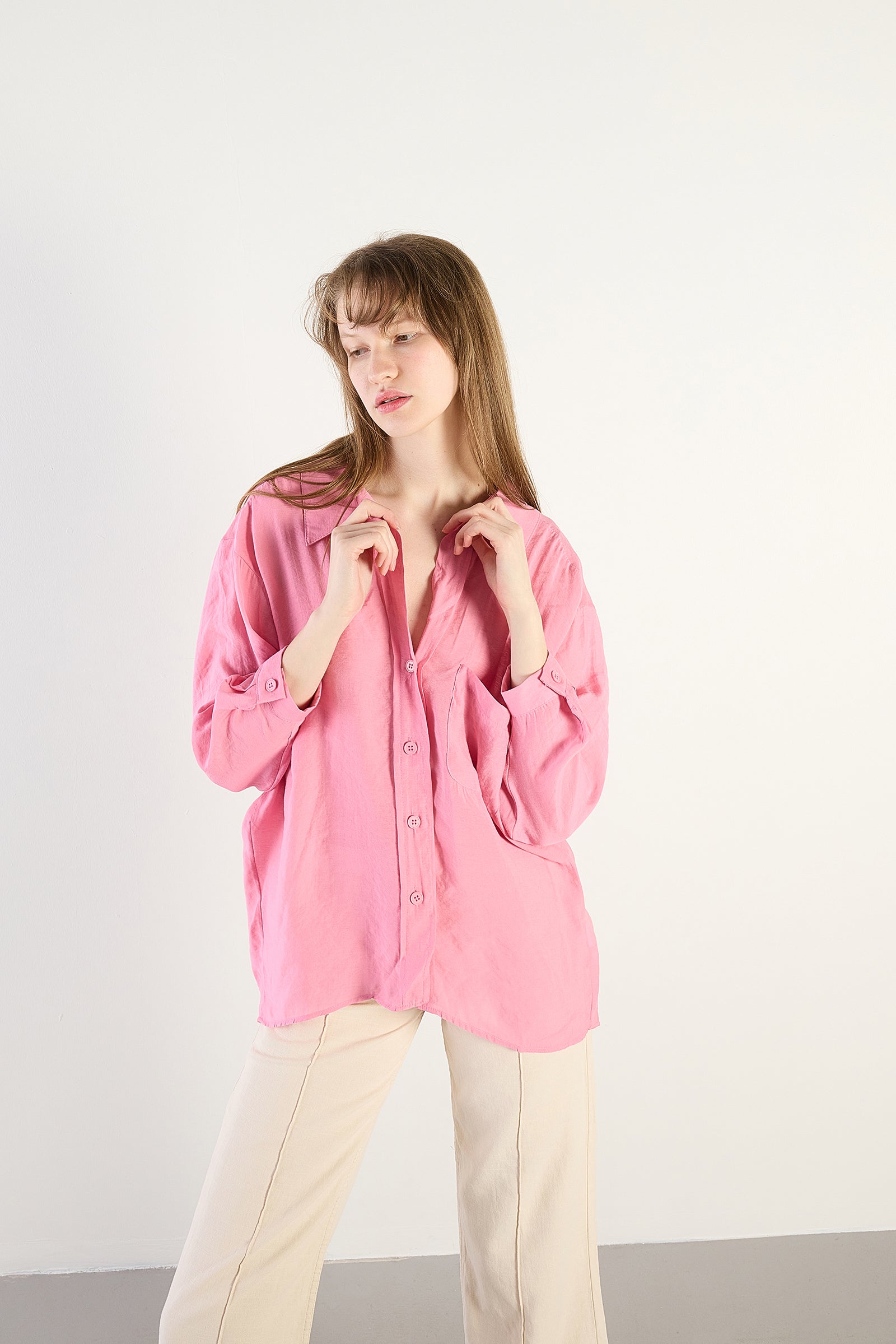 Pink_Oversize-Shirt-With-Pocket-Detail-addax
