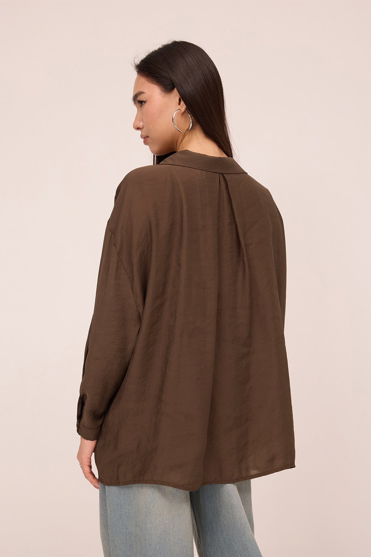 Brown_Oversize-Shirt-With-Pocket-Detail-addax