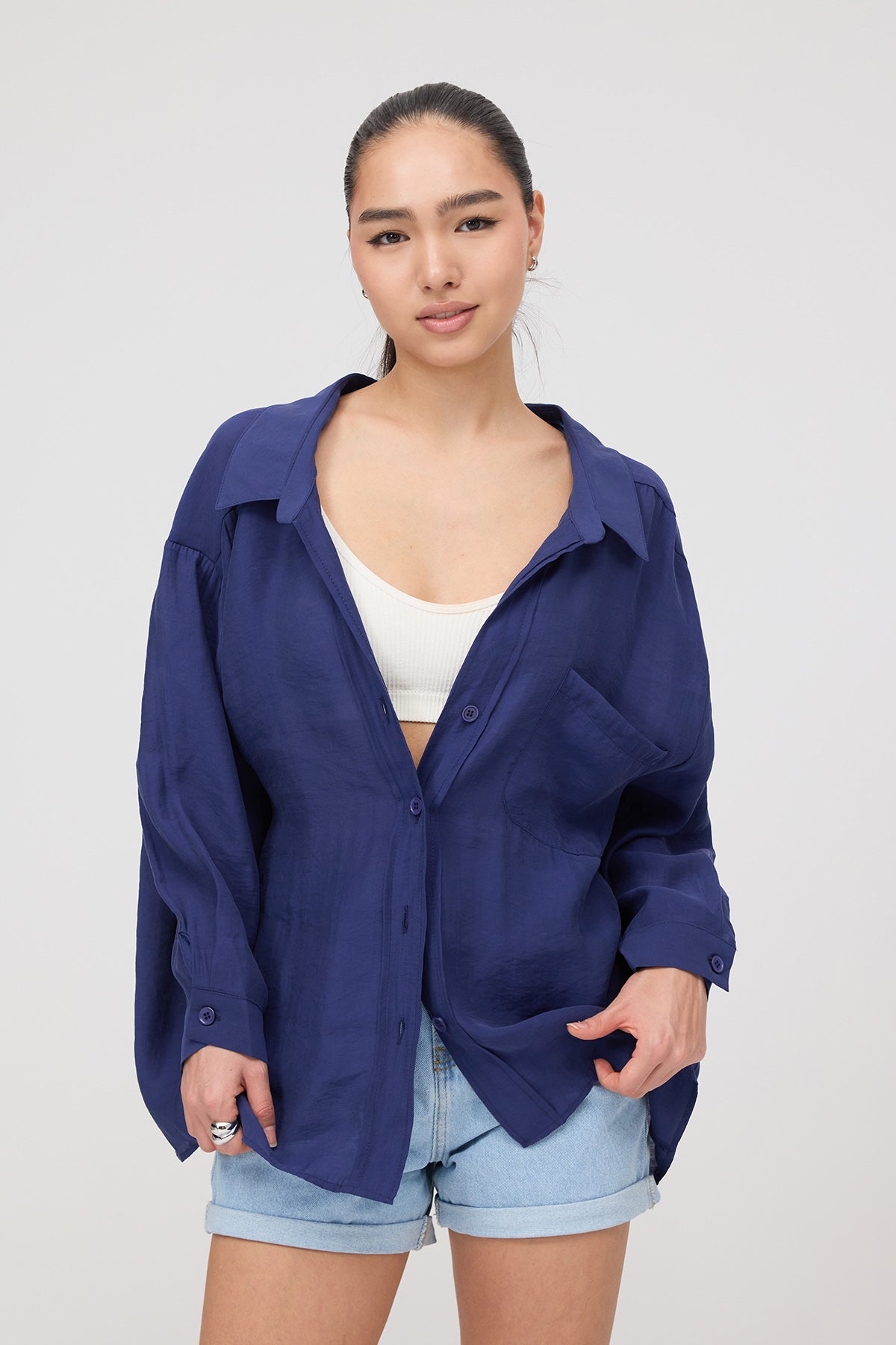 Night-Blue_Oversize-Shirt-With-Pocket-Detail-addax