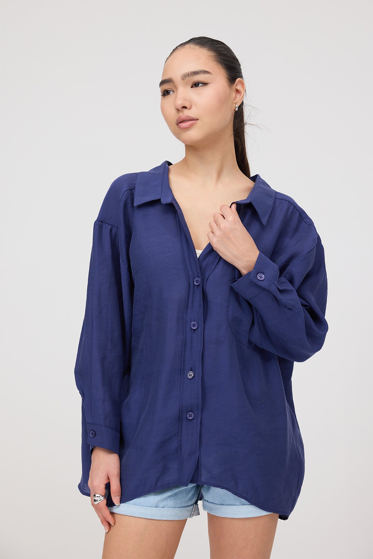 Night-Blue_Oversize-Shirt-With-Pocket-Detail-addax