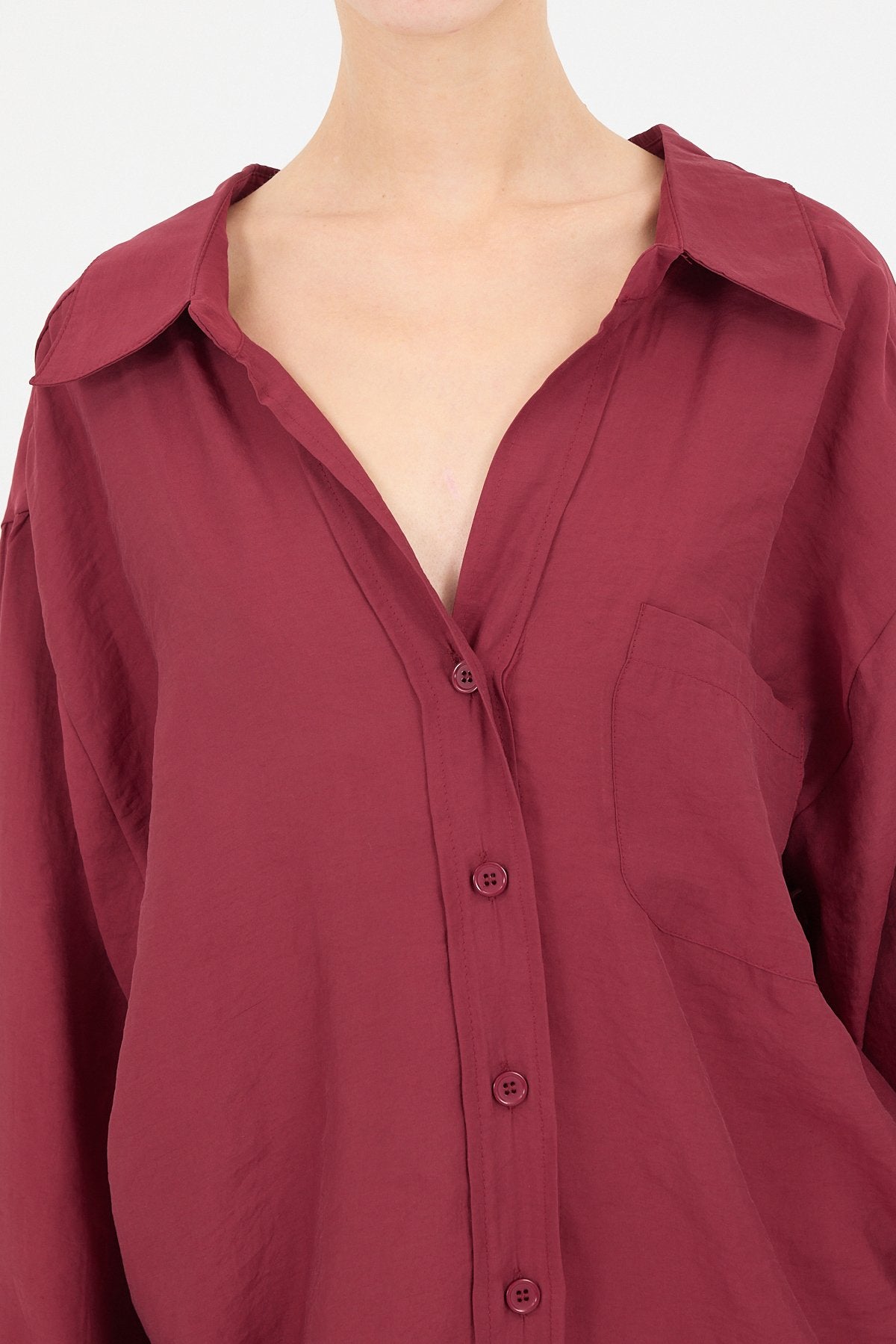 Burgundy_Oversize-Shirt-With-Pocket-Detail-addax