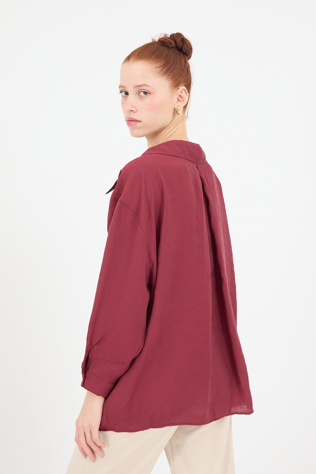 Burgundy_Oversize-Shirt-With-Pocket-Detail-addax