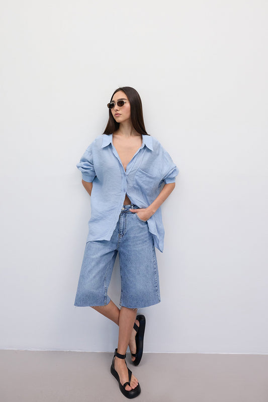 Light-Blue_Oversize-Shirt-With-Pocket-Detail-addax