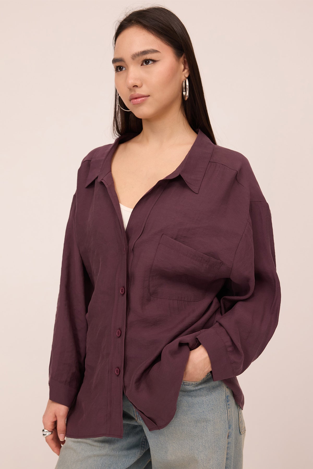 Damson_Oversize-Shirt-With-Pocket-Detail-addax