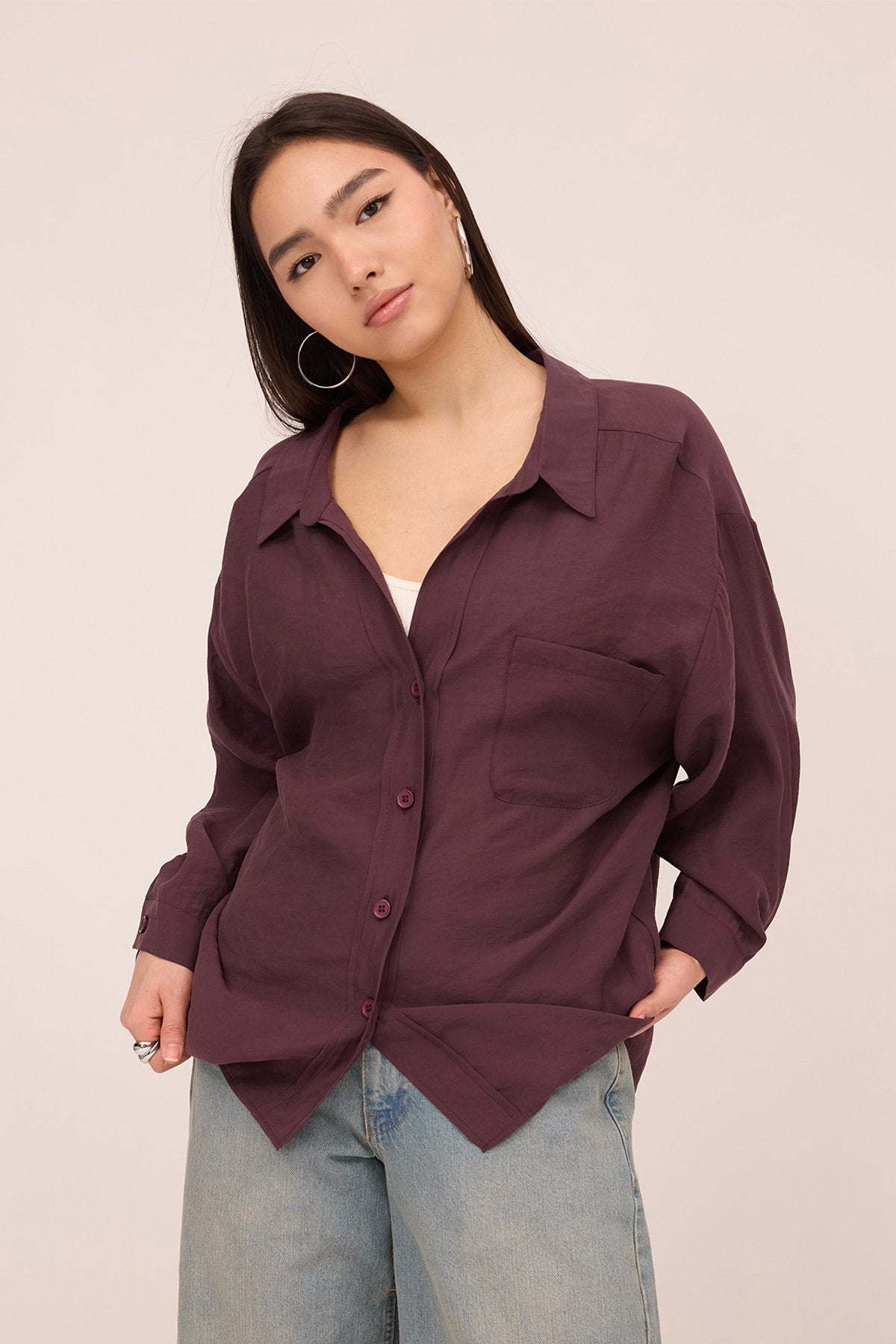 Damson_Oversize-Shirt-With-Pocket-Detail-addax