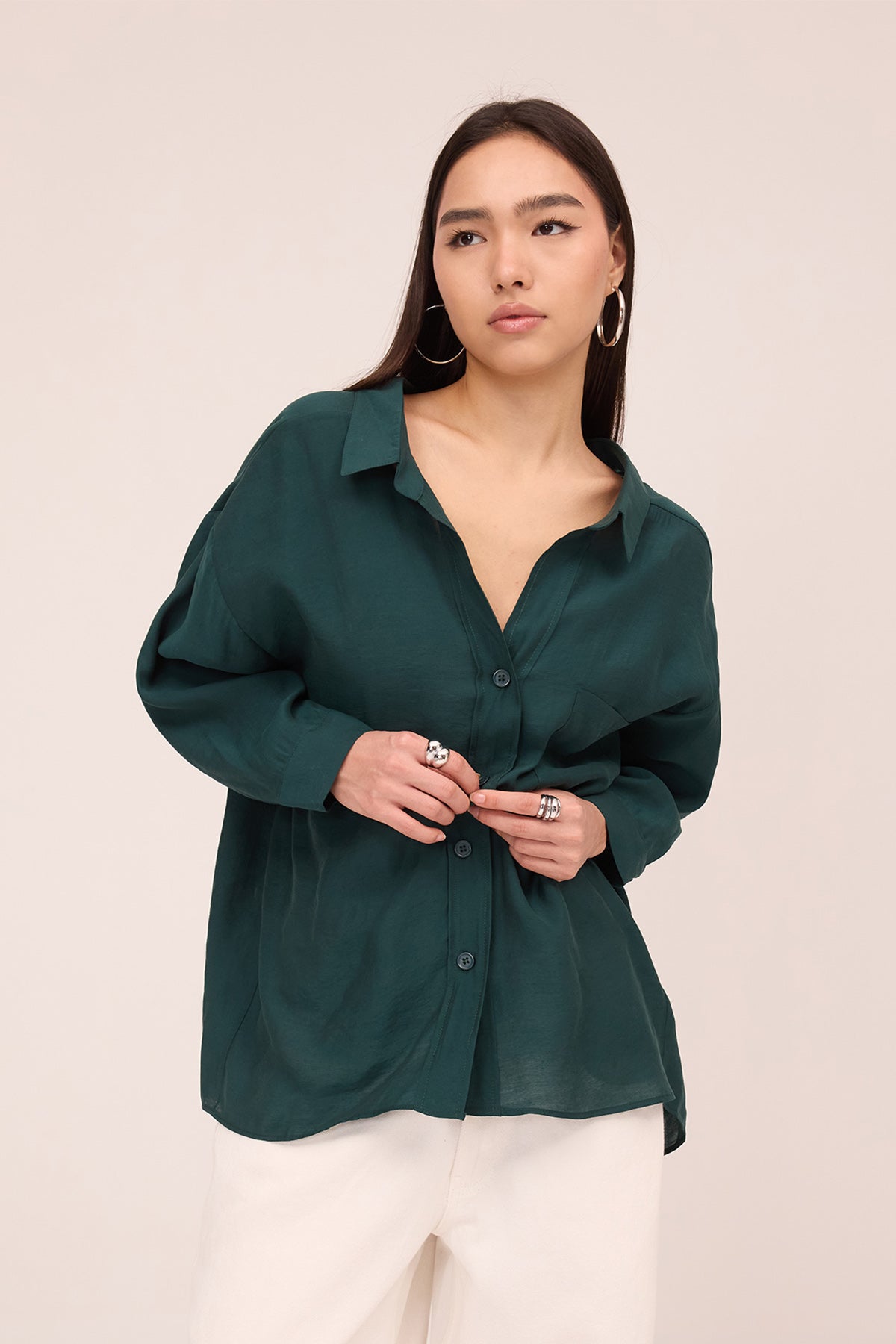 Emerald_Oversize-Shirt-With-Pocket-Detail-addax