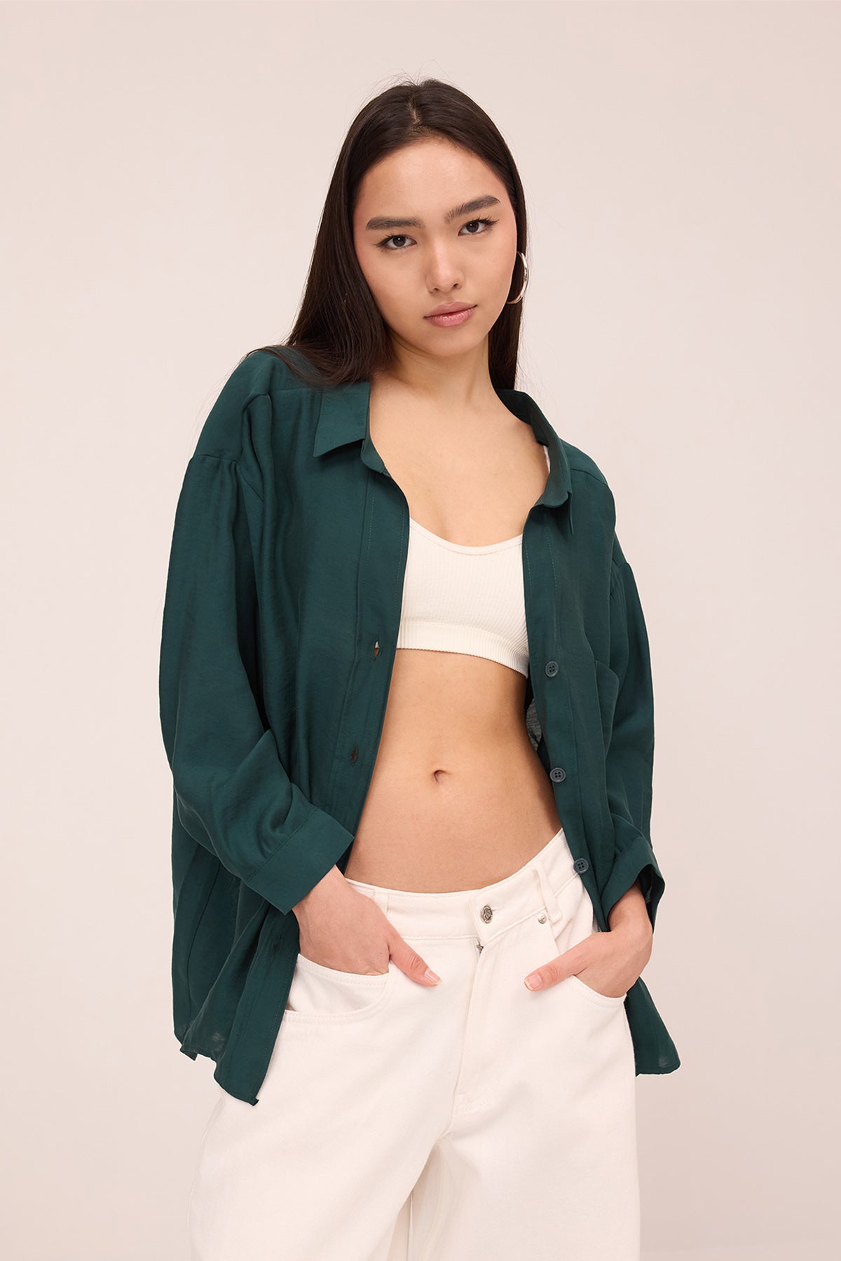 Emerald_Oversize-Shirt-With-Pocket-Detail-addax
