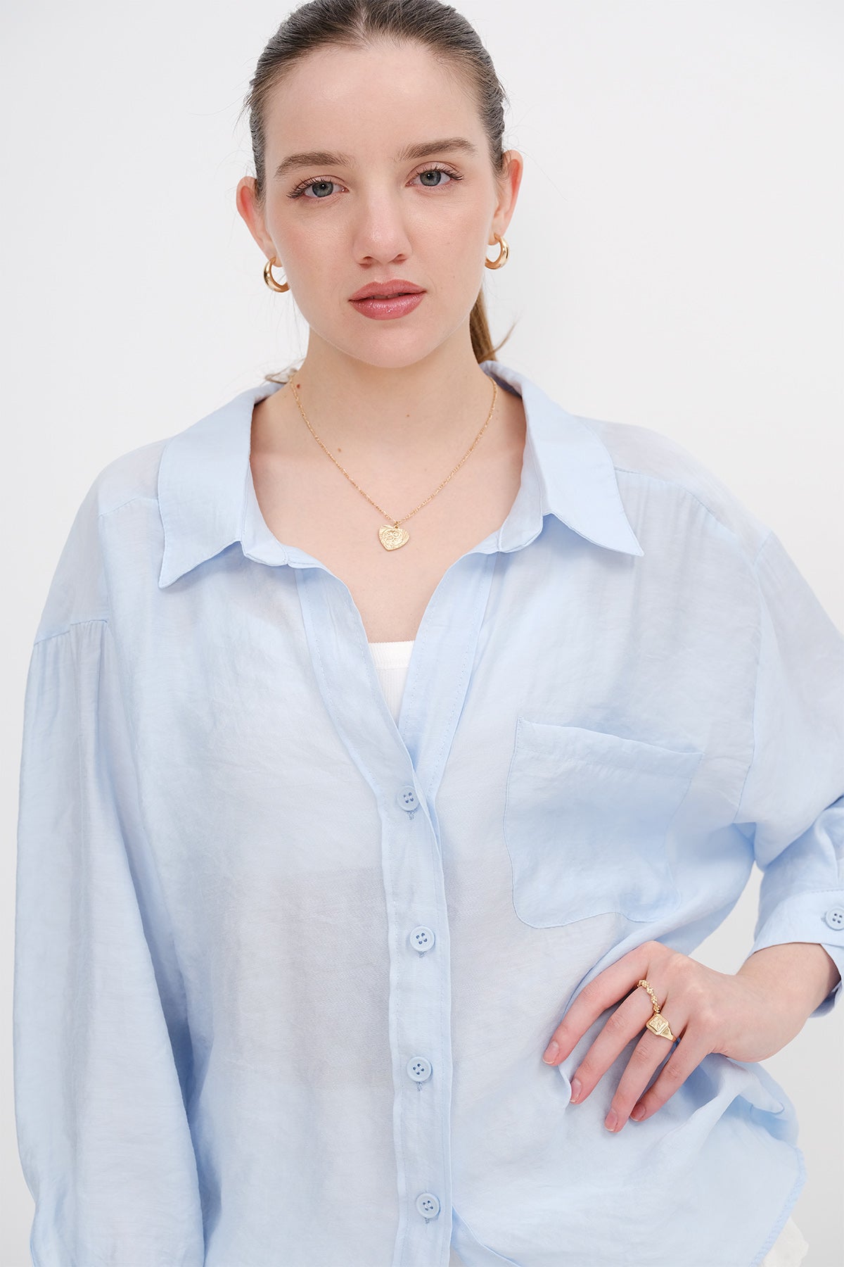Baby-Blue_Oversize-Shirt-With-Pocket-Detail-addax