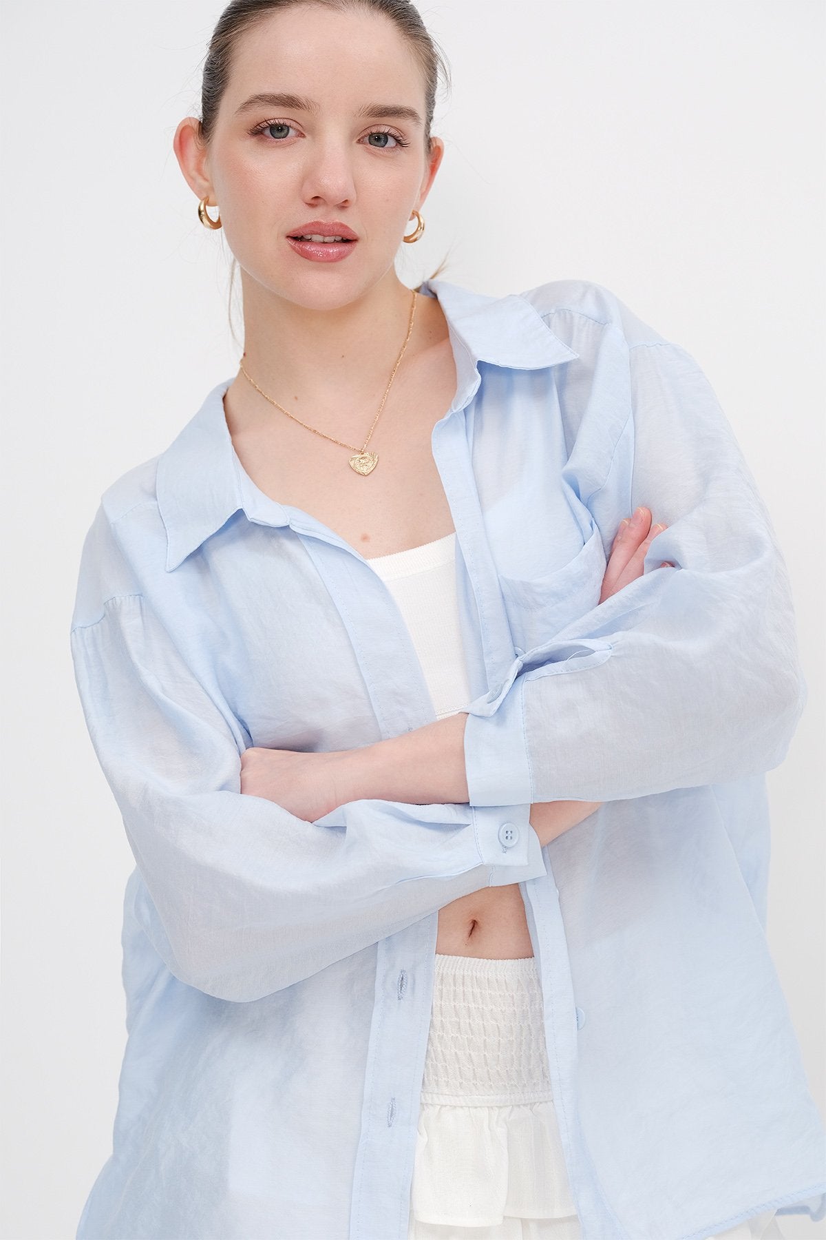 Baby-Blue_Oversize-Shirt-With-Pocket-Detail-addax
