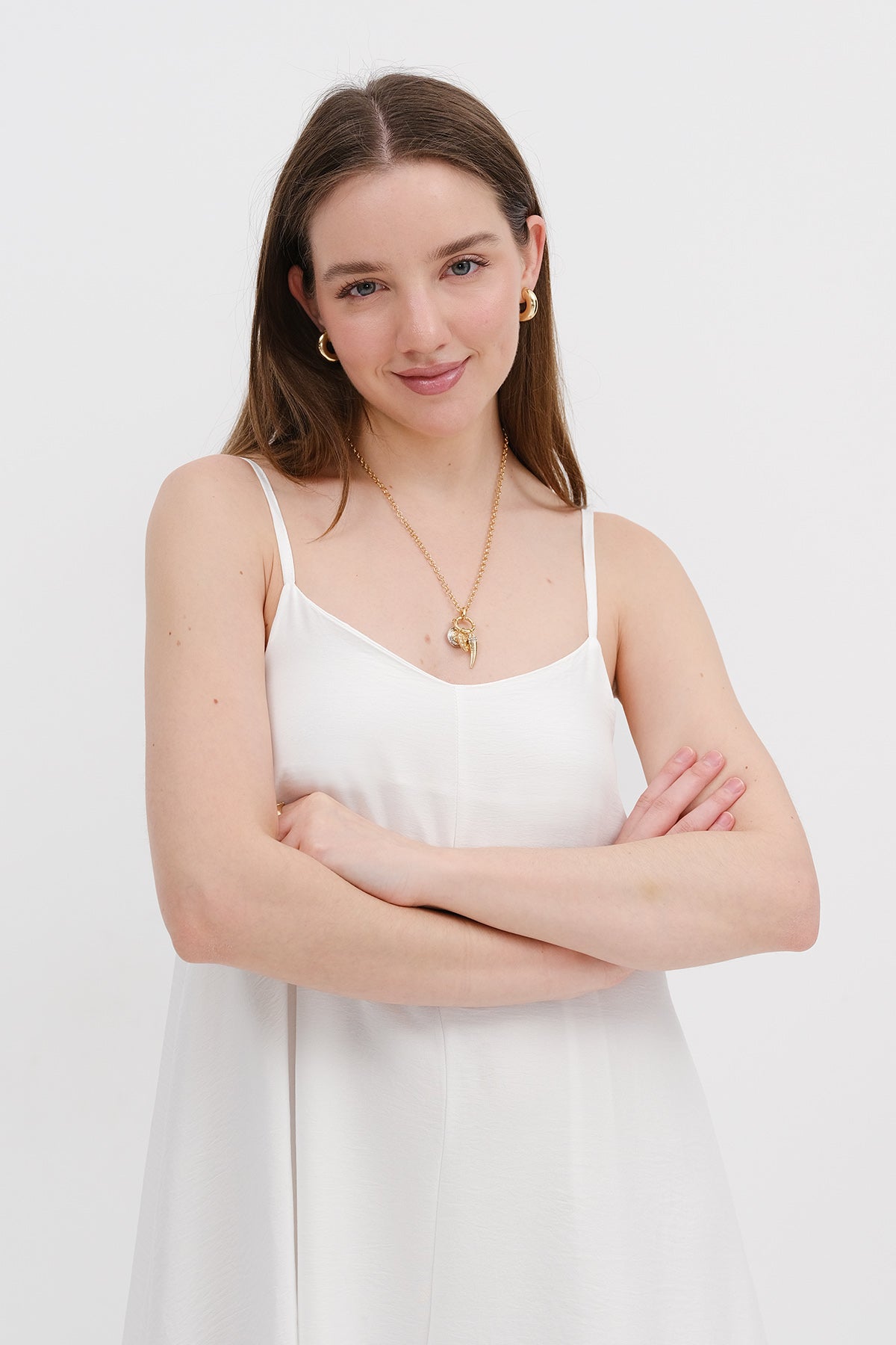 White_V-Neck-Dress-With-Straps-addax