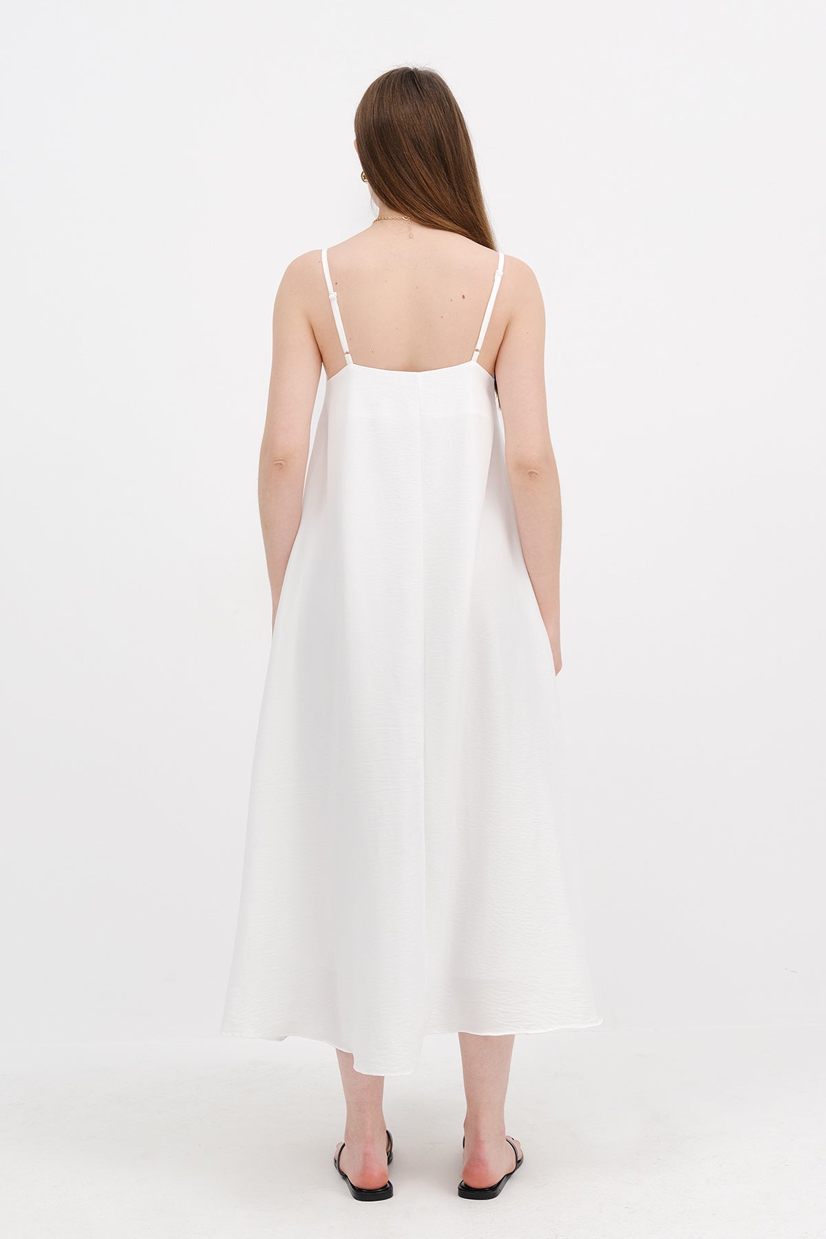 White_V-Neck-Dress-With-Straps-addax