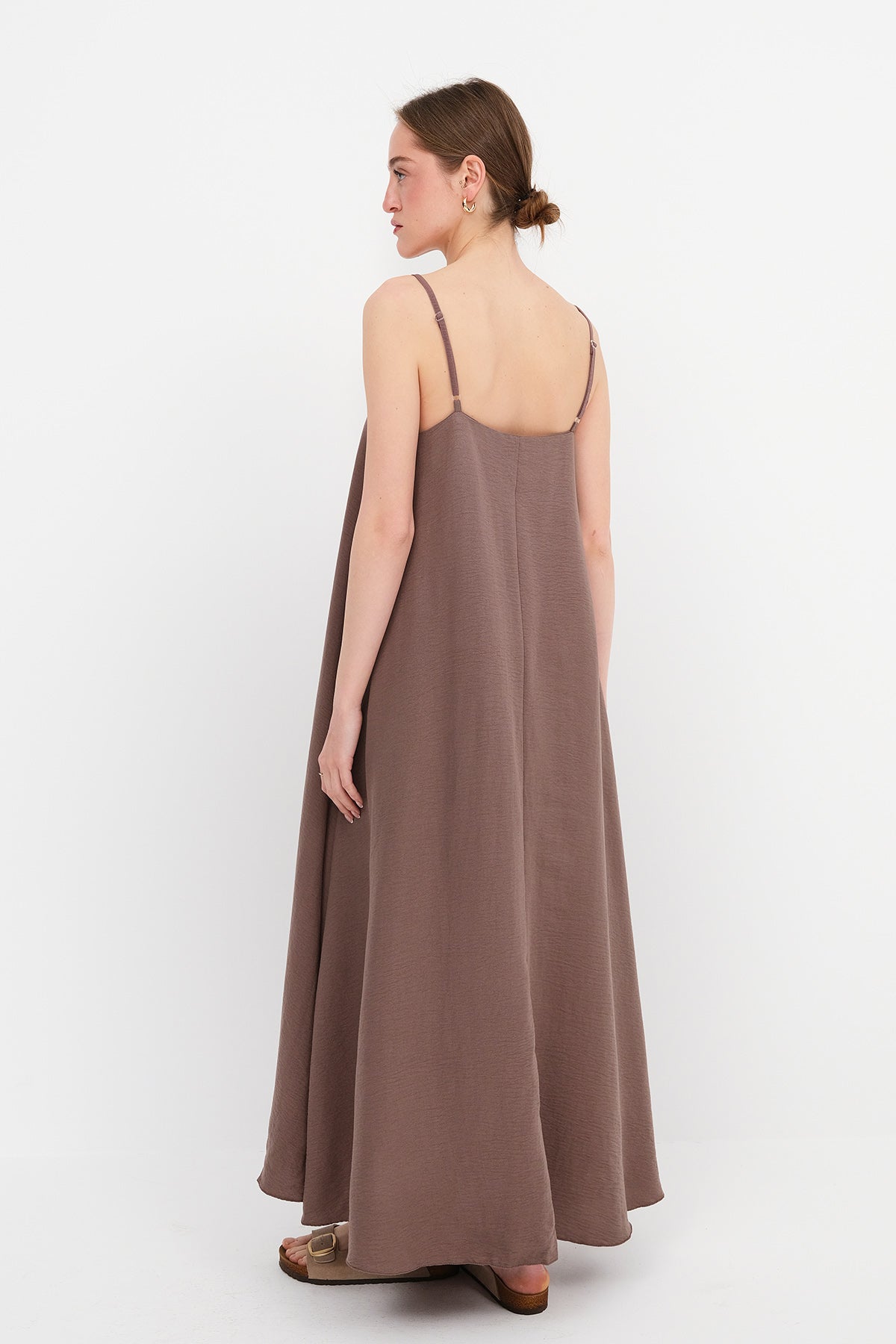 Brown_V-Neck-Dress-With-Straps-addax