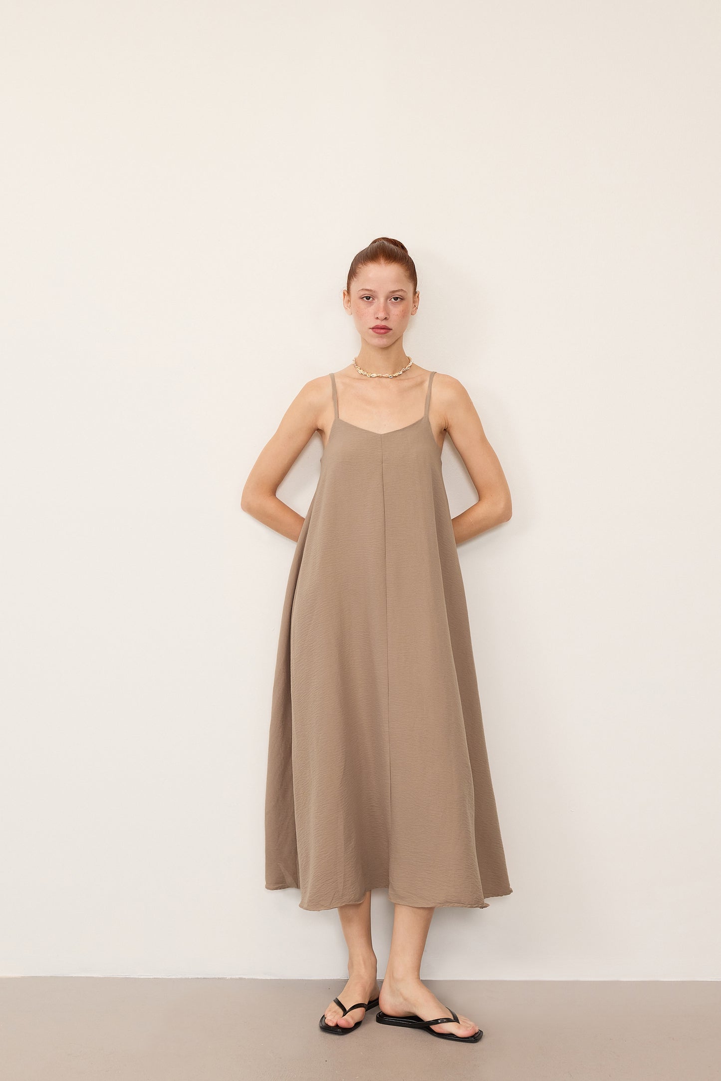 Camel_V-Neck-Dress-With-Straps-addax