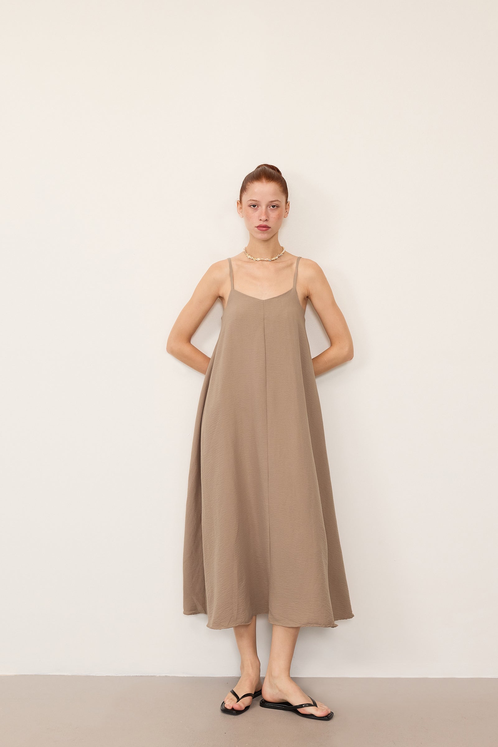 Camel_V-Neck-Dress-With-Straps-addax