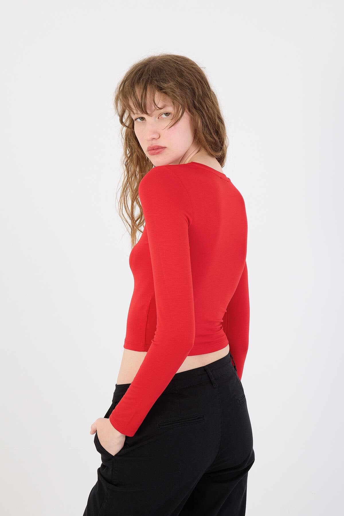 Red_Round-Neck-Basic-Blouse-addax