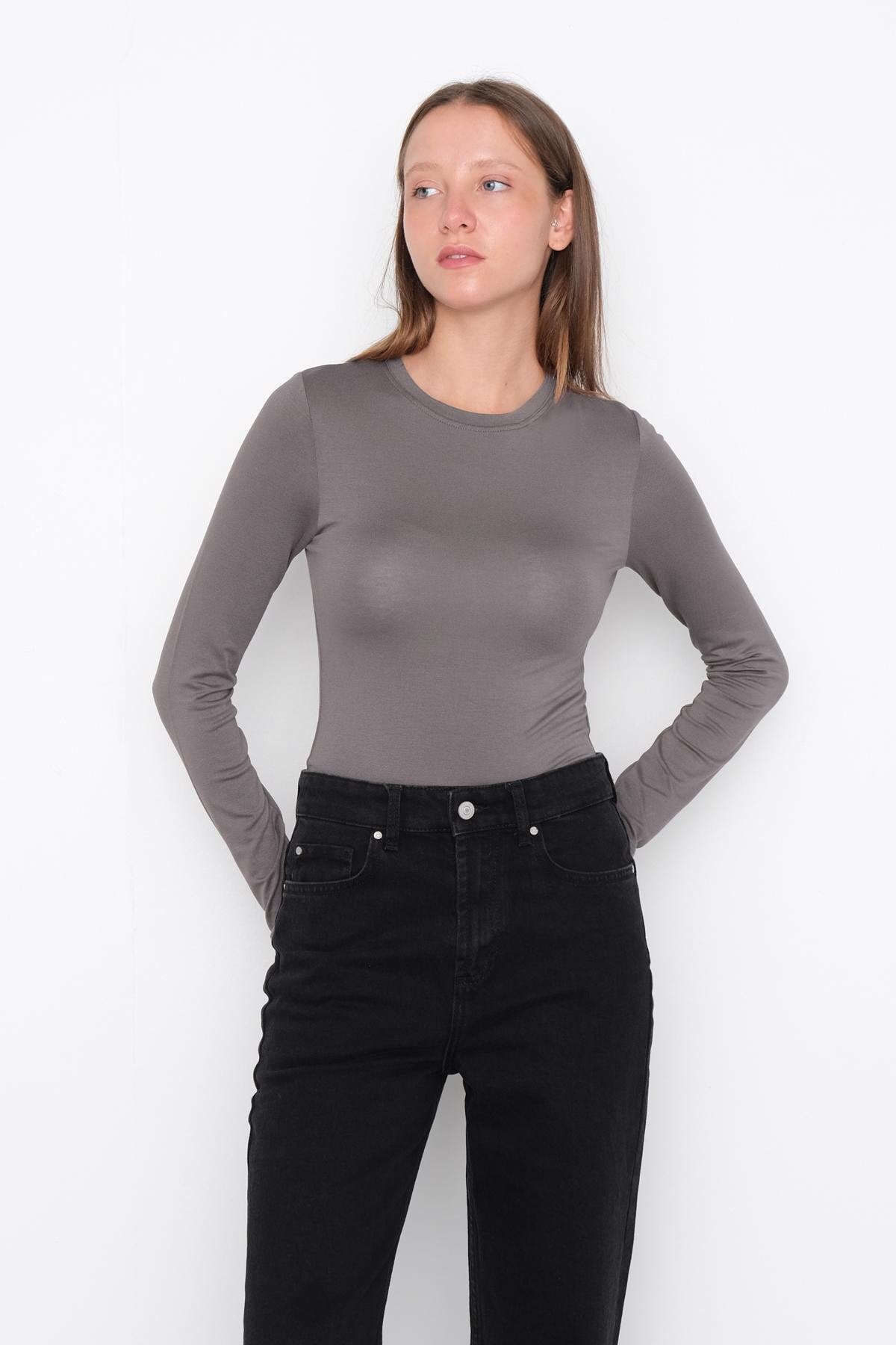 Charcoal_Round-Neck-Basic-Blouse-addax