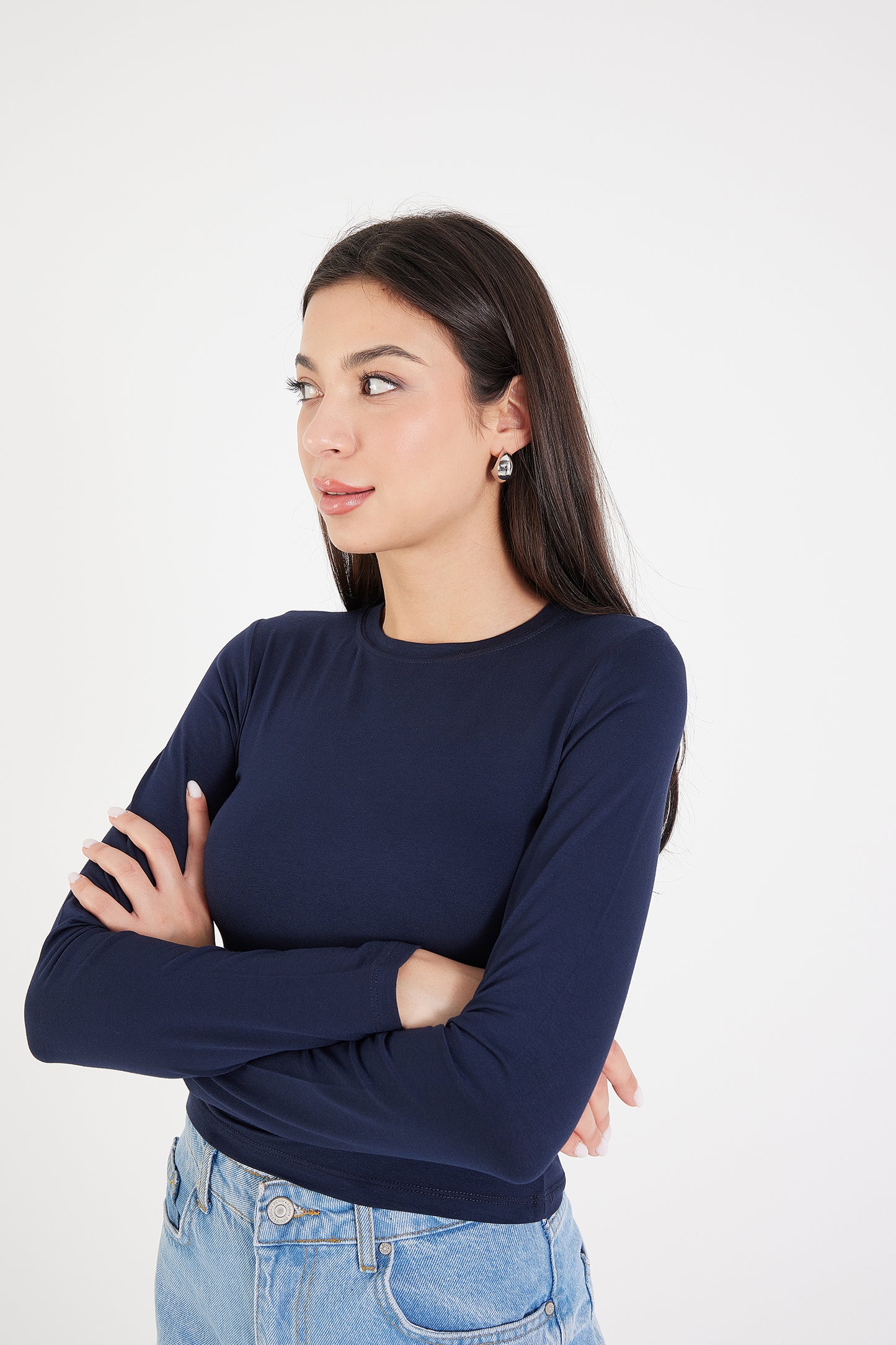 Night-Blue_Round-Neck-Basic-Blouse-addax