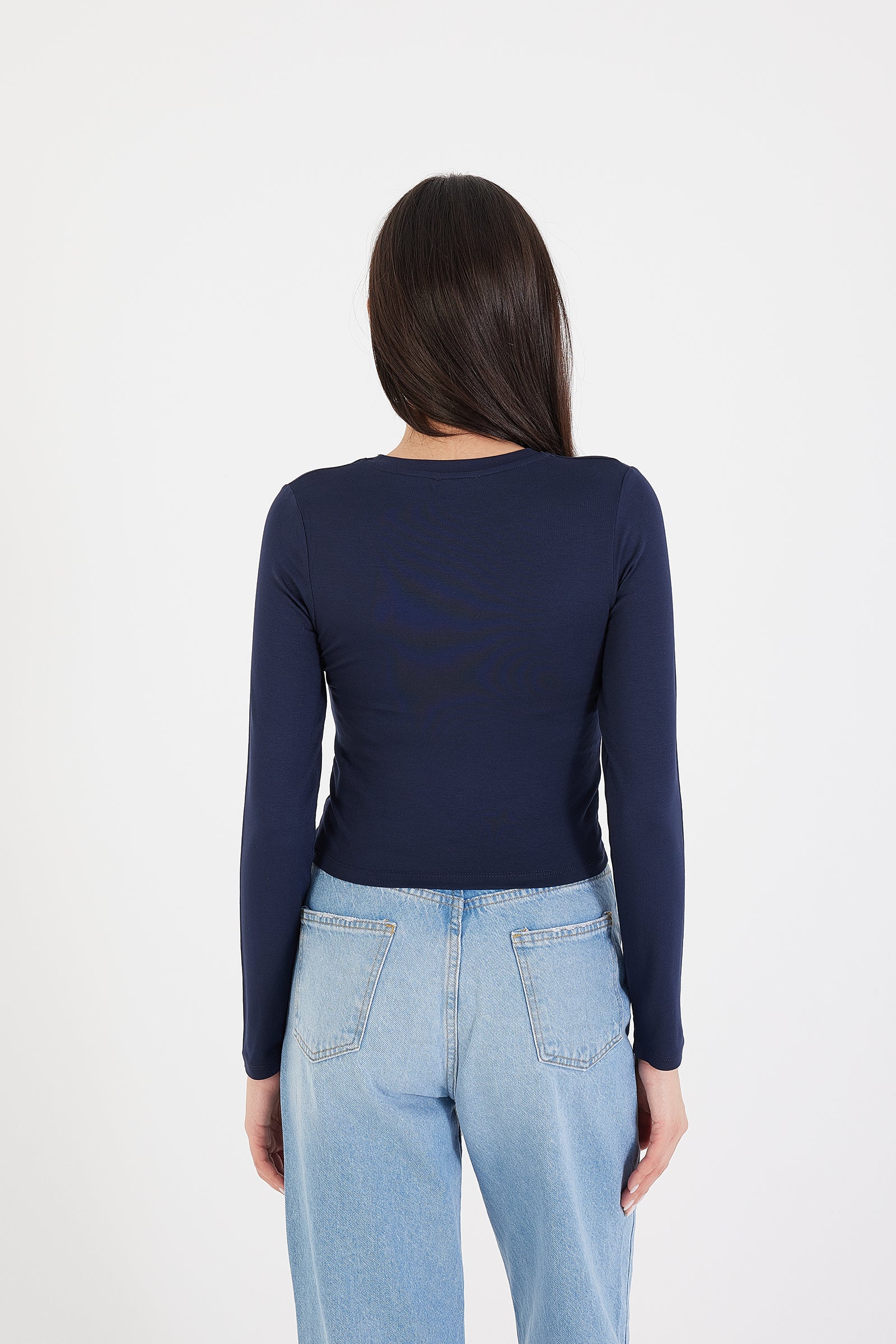 Night-Blue_Round-Neck-Basic-Blouse-addax