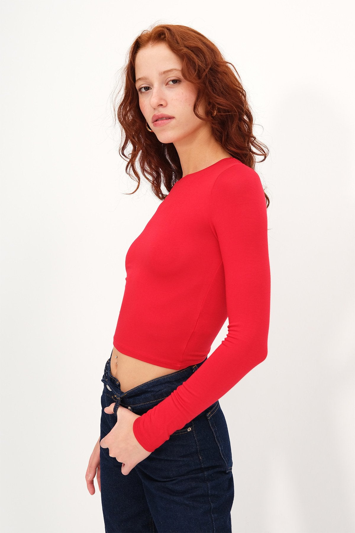 Bright-Red_Neck-Basic-Blouse-addax