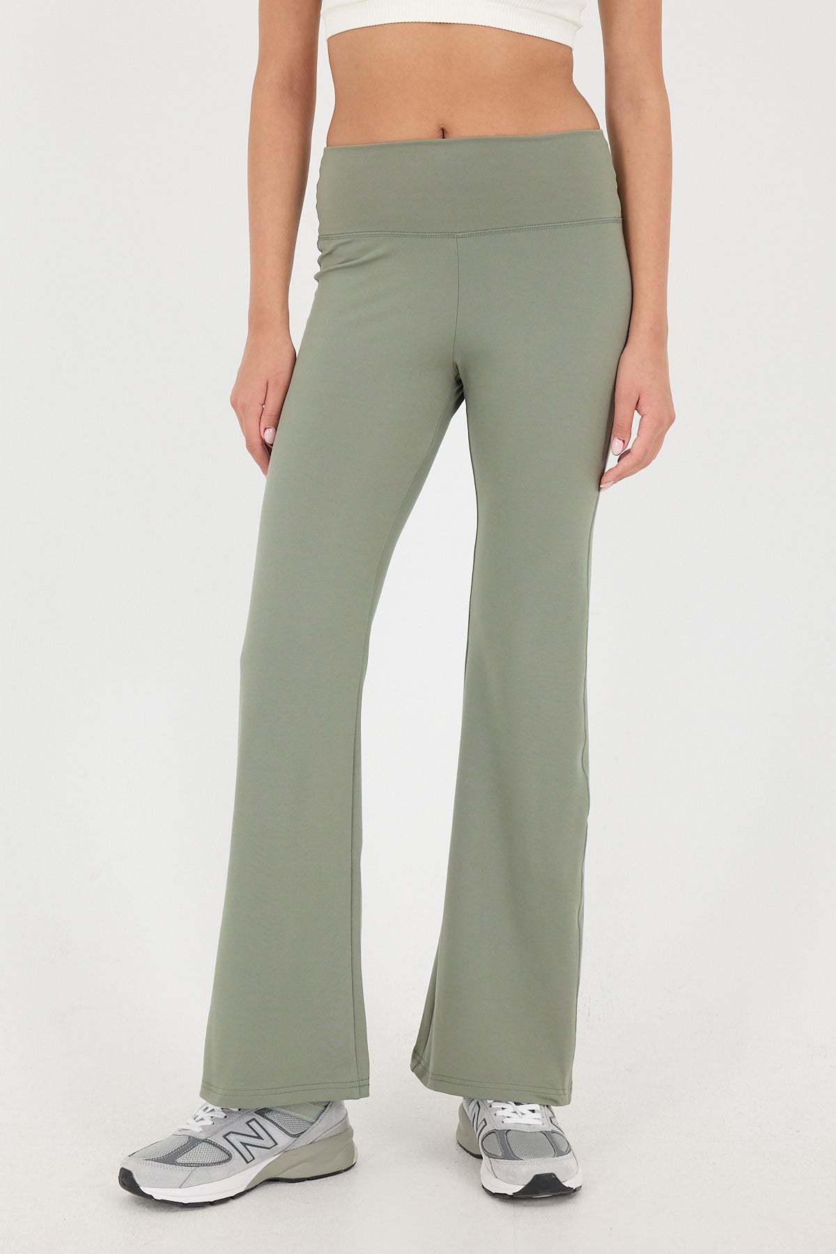 Oil-Green_High-Waist-Flare-Leg-Leggings-addax