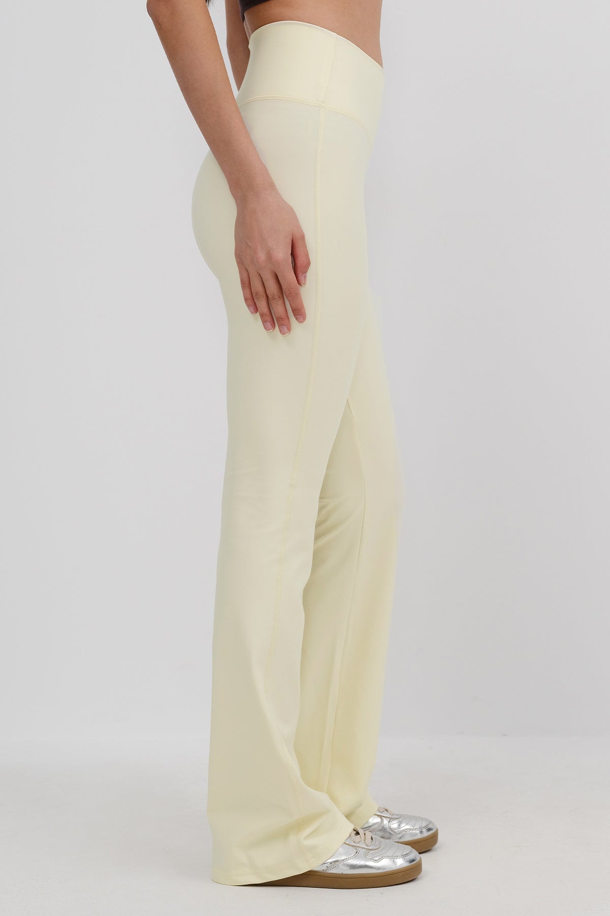 Soft-Yellow_High-Waist-Flare-Leg-Leggings-addax