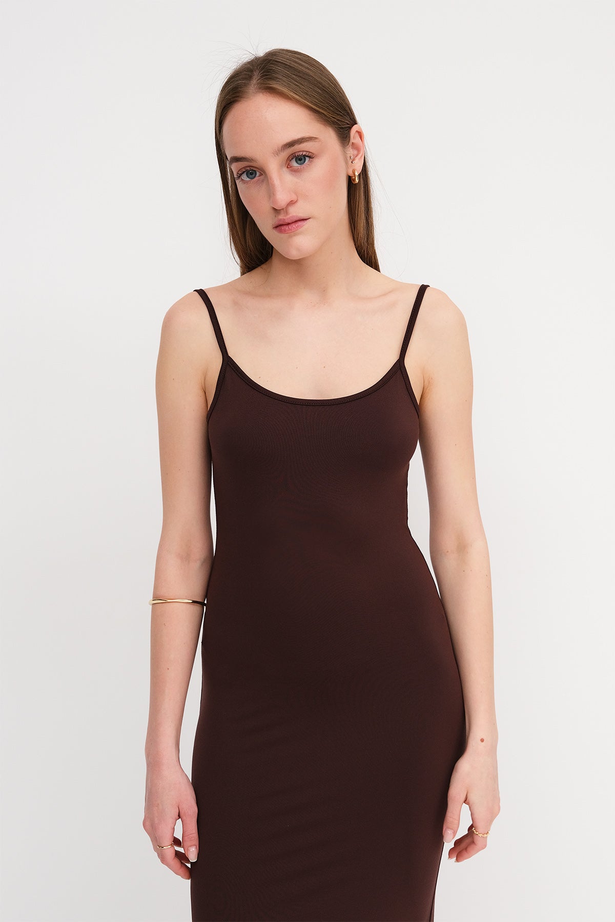 Soft-Brown_Long-Dress-With-Straps-addax