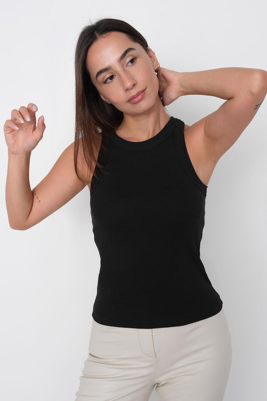 Black_Halter-Neck-Top-With-Ribbed-addax