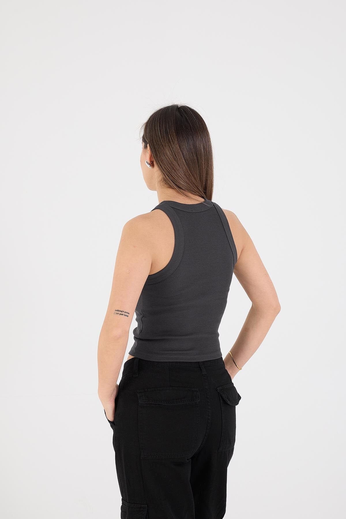 Charcoal_Halter-Neck-Blouse-addax