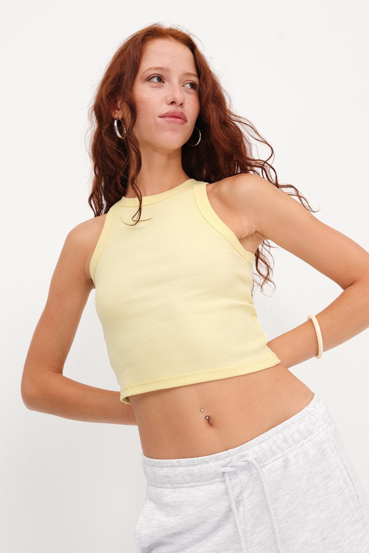 Light-Yellow_Halter-Neck-Blouse-addax