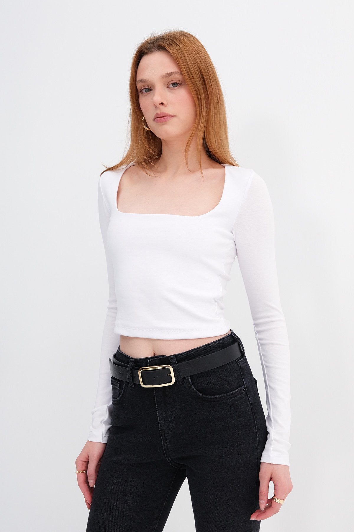 White_Square-Neck-Basic-Blouse-With-Long-Sleeve-addax