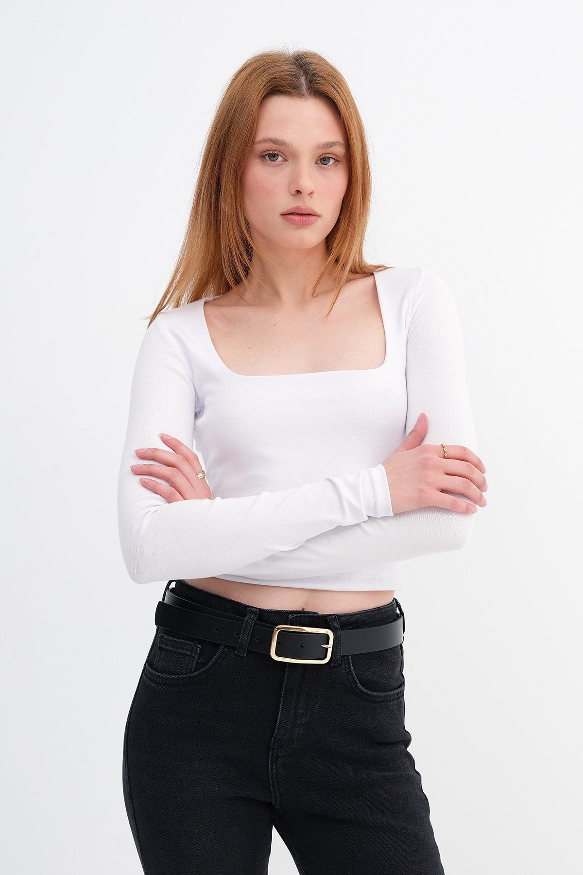 White_Square-Neck-Basic-Blouse-With-Long-Sleeve-addax