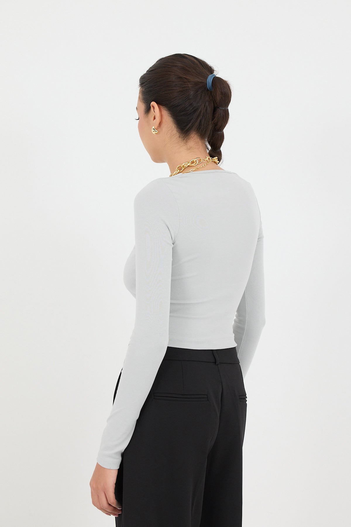 New-Grey_Square-Neck-Basic-Blouse-With-Long-Sleeve-addax