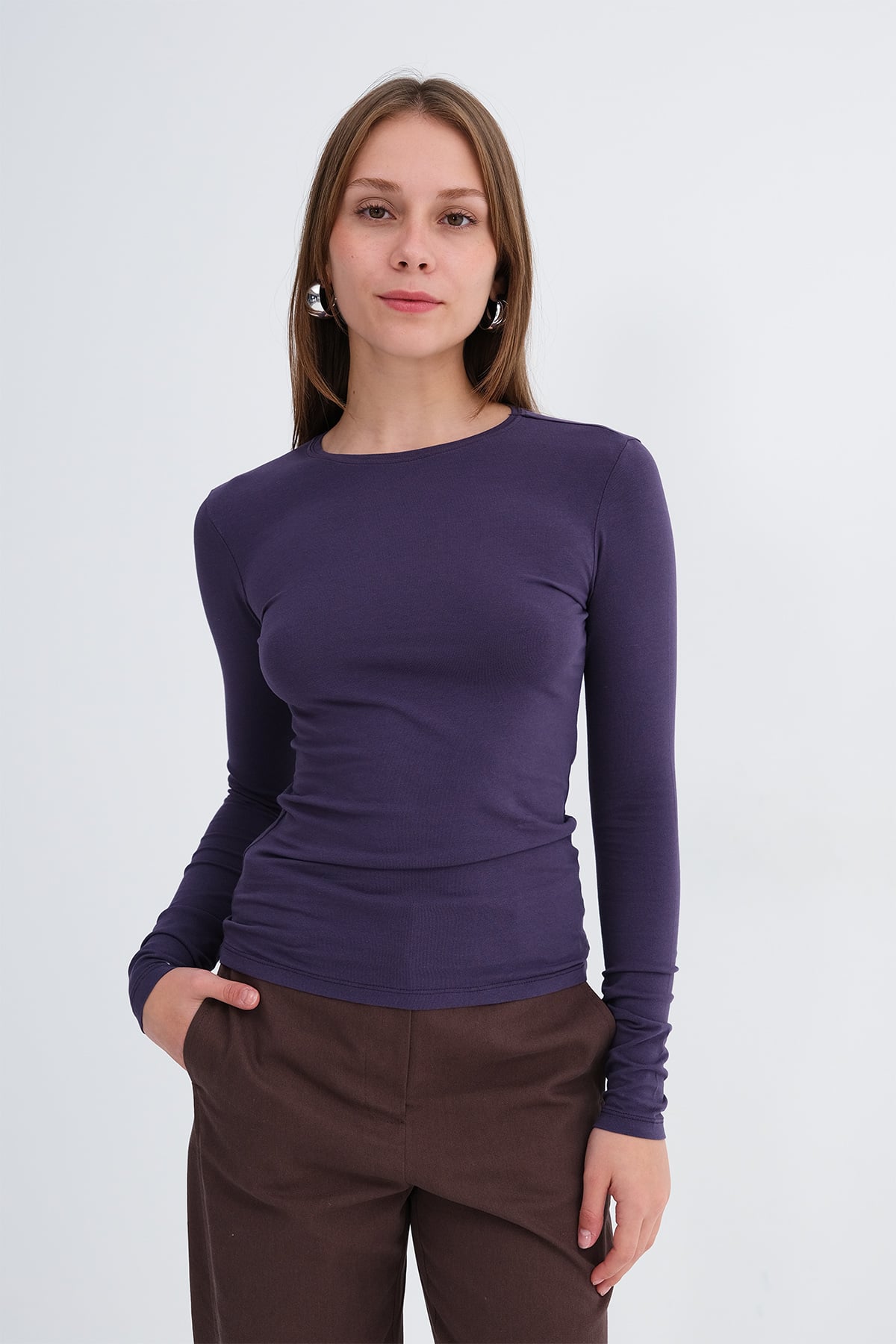 Purple_Round-Neck-Basic-Blouse-addax