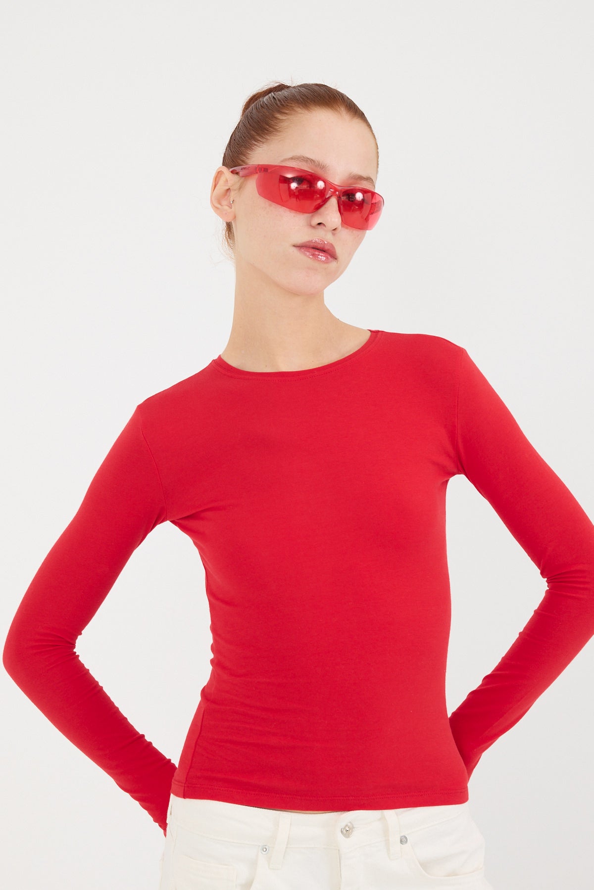 Red_Round-Neck-Basic-Blouse-addax