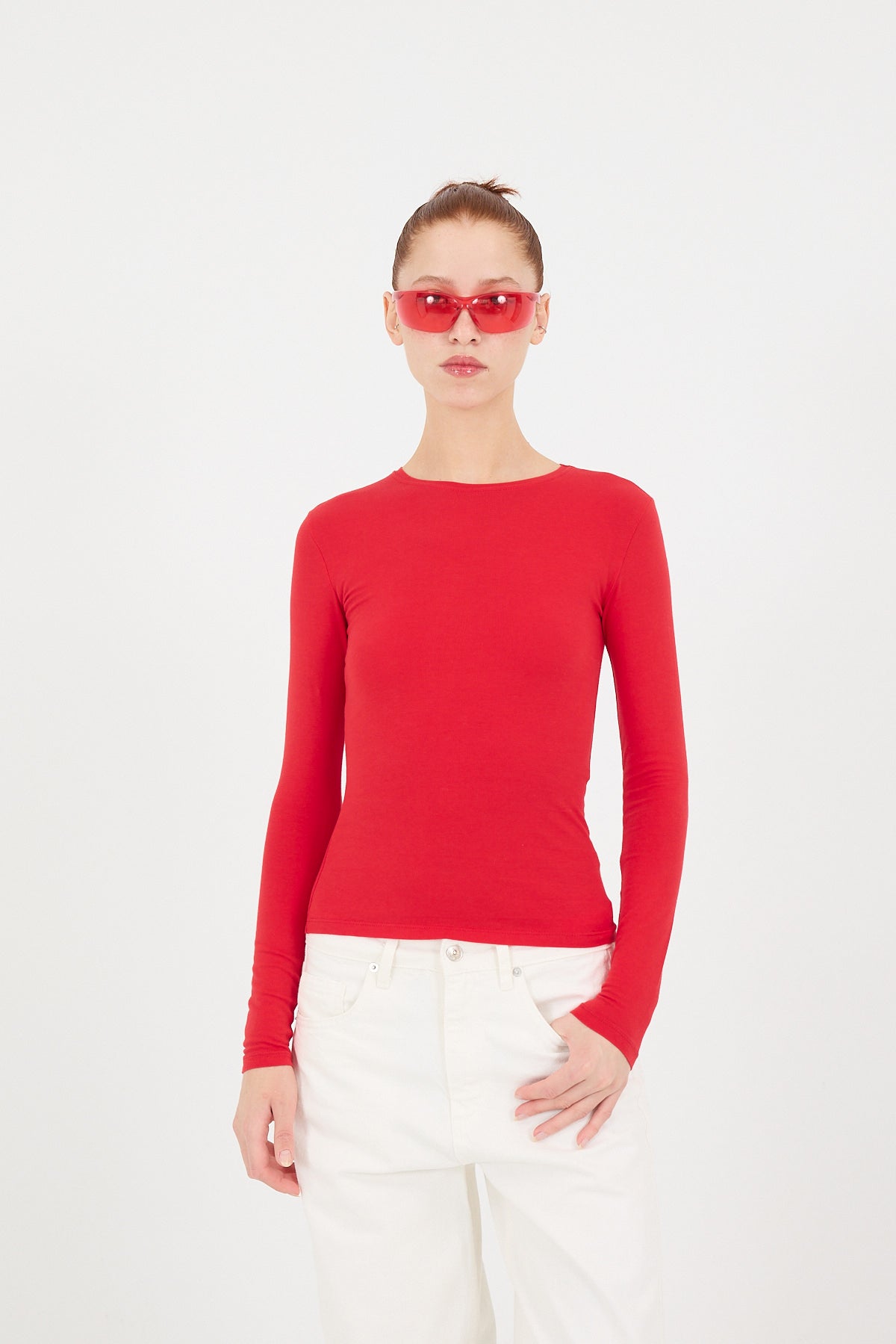 Red_Round-Neck-Basic-Blouse-addax