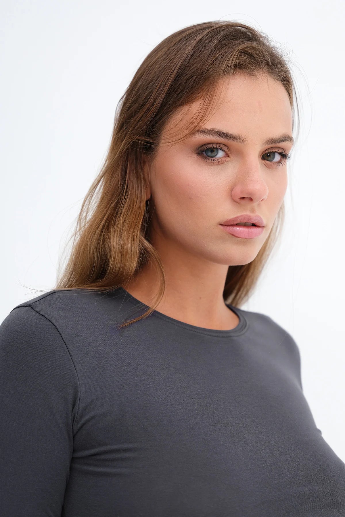 Charcoal_Round-Neck-Basic-Blouse-addax