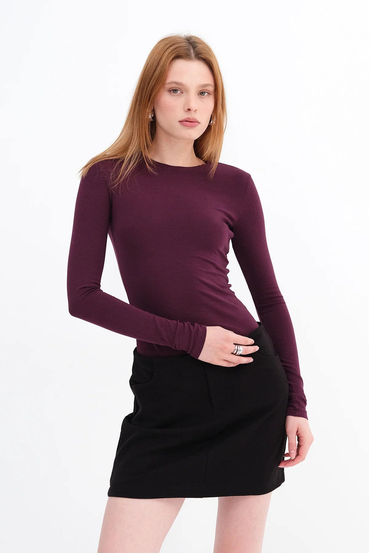 Round Neck Basic Blouse
