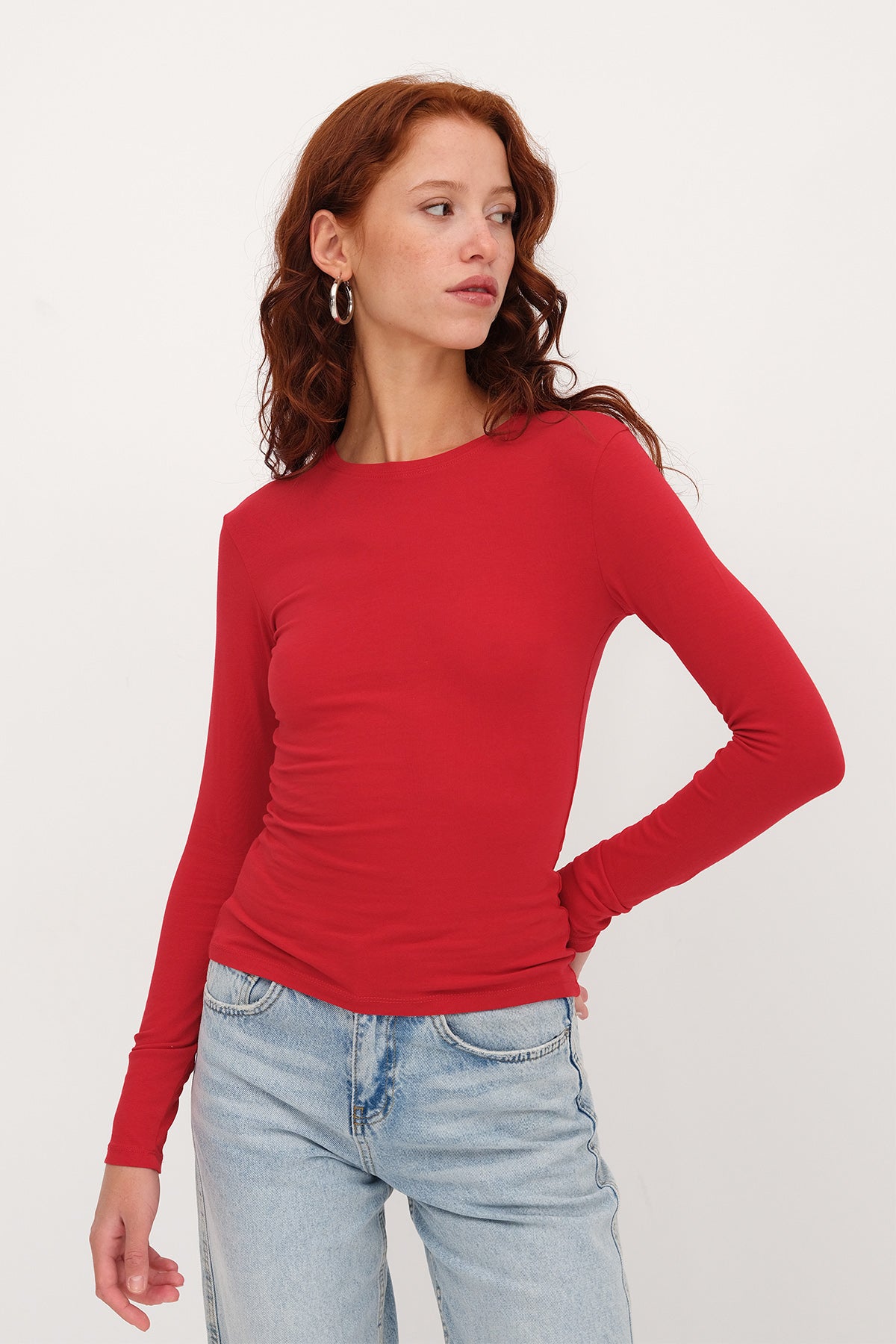 Round Neck Basic Blouse