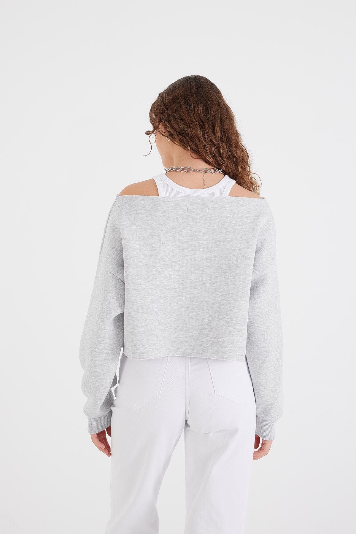 Grey-Melange_Crop-Sweatshirt-With-Printed-addax