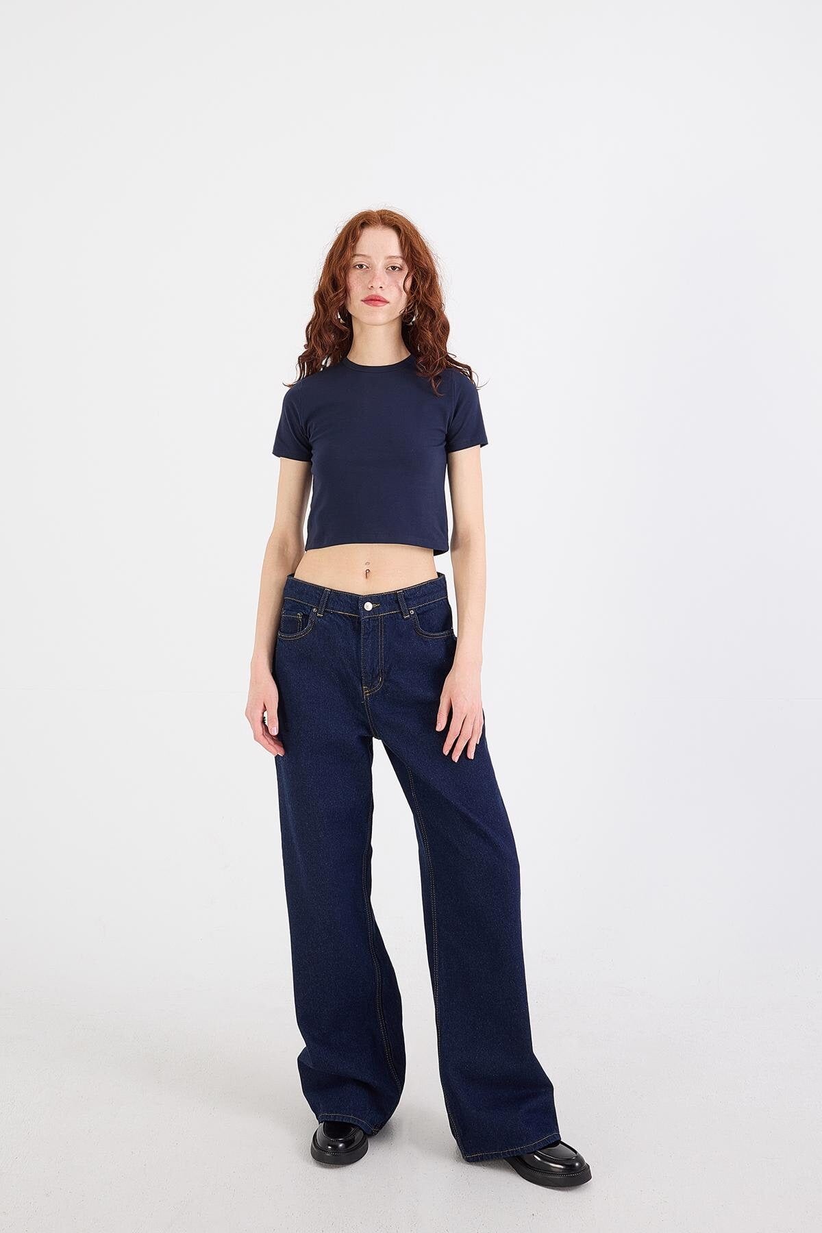 Night-Blue_Round-Neck-Basic-Crop-T-Shirt-addax
