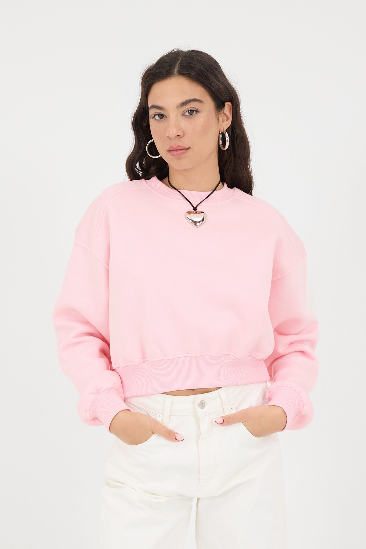 Pink_Brushed-Crew-Neck-Basic-Sweatshirt-addax