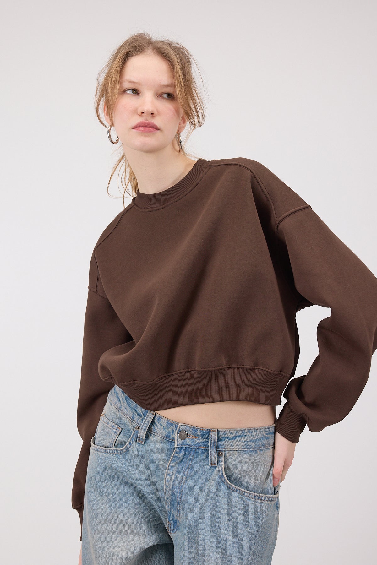 Brown_Brushed-Crew-Neck-Basic-Sweatshirt-addax