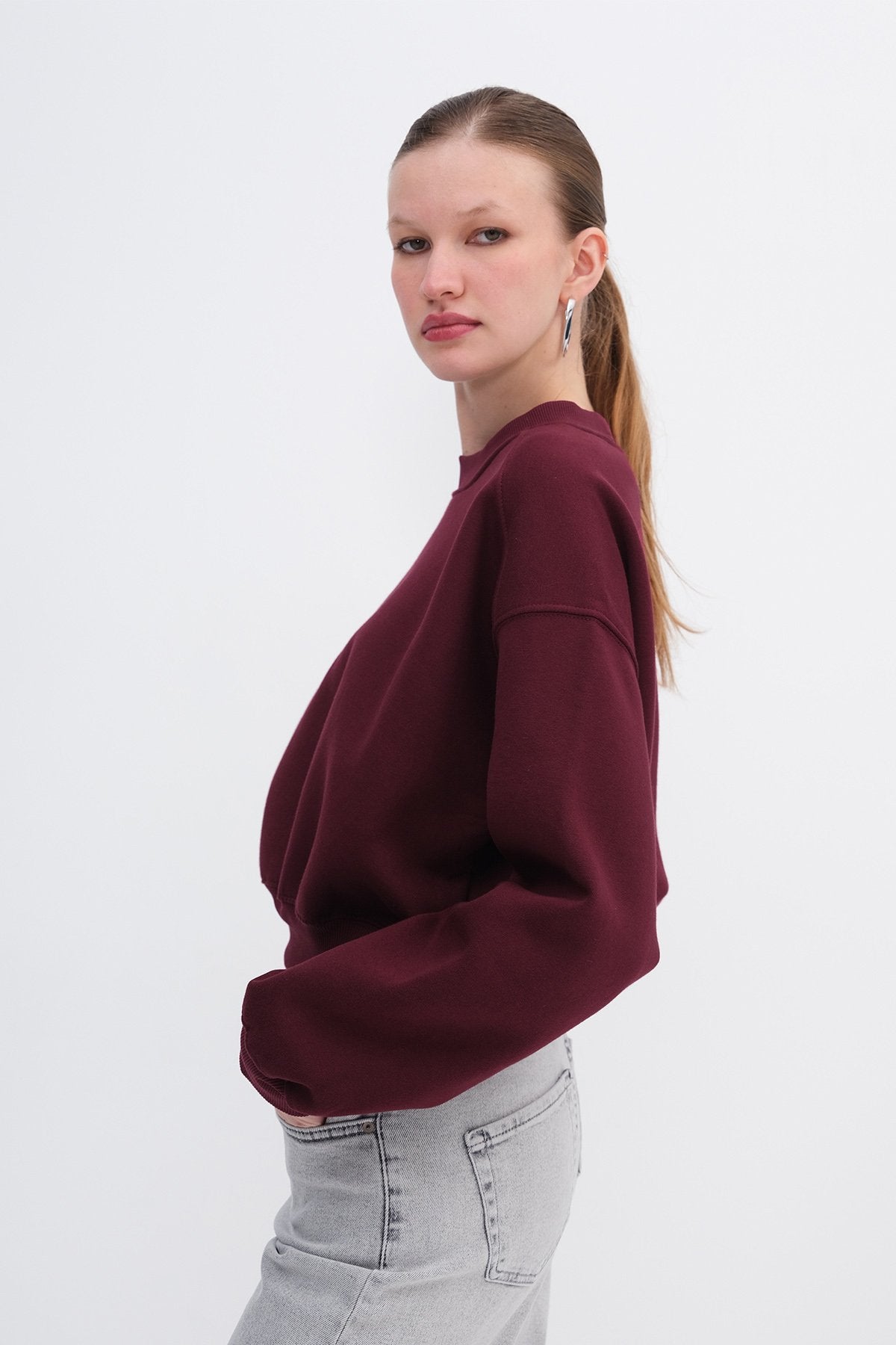 Burgundy_Brushed-Crew-Neck-Basic-Sweatshirt-addax