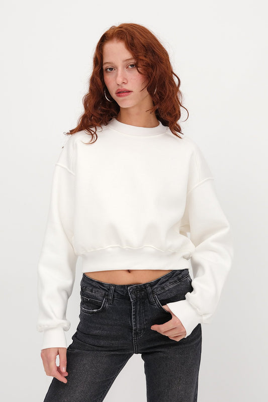 Ecru_Brushed-Crew-Neck-Basic-Sweatshirt-addax