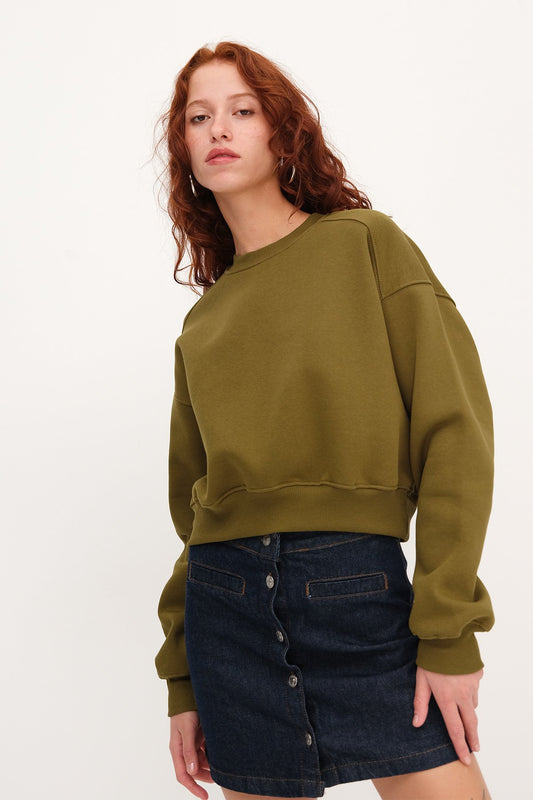 Olive_Brushed-Crew-Neck-Basic-Sweatshirt-addax