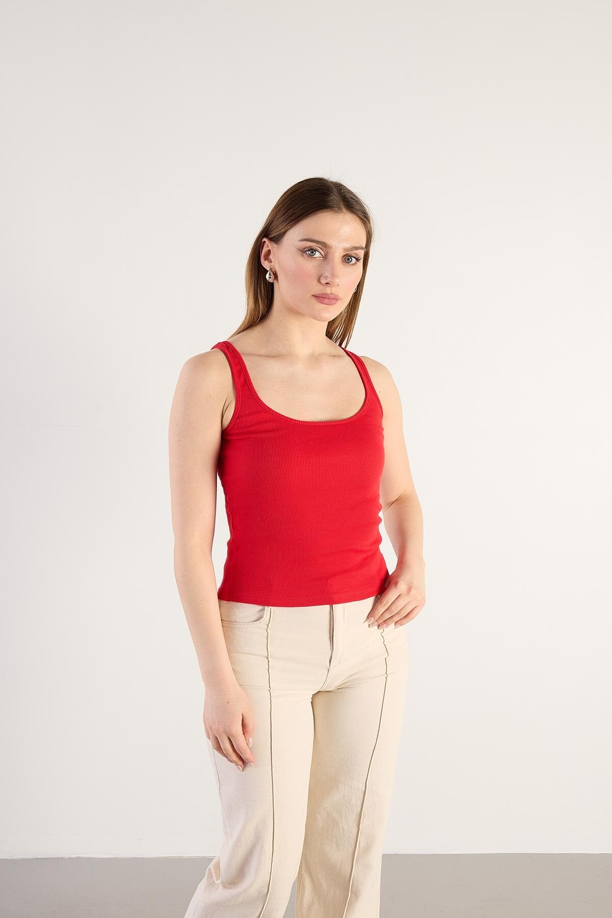 Red_U-Neck-Basic-Top-addax