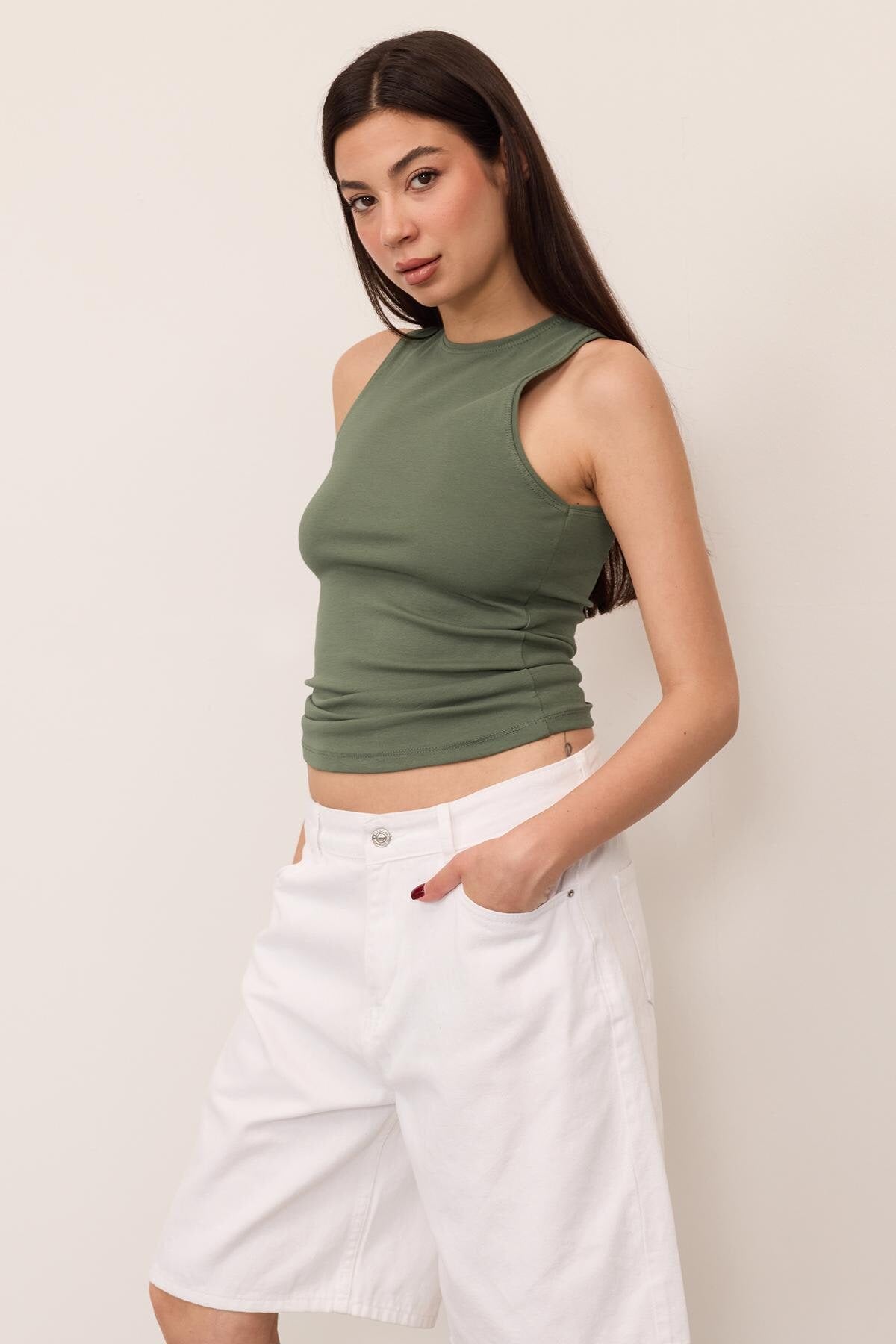 Oil-Green_Halter-Neck-Tank-Top-addax