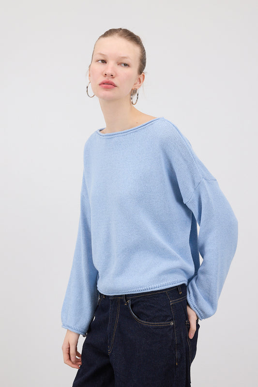 Blue_Boat-Neck-Knitwear-Sweater-addax